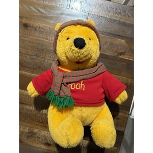 Winnie The Pooh Plush Doll Christmas Holiday Mattel WPPXH-13